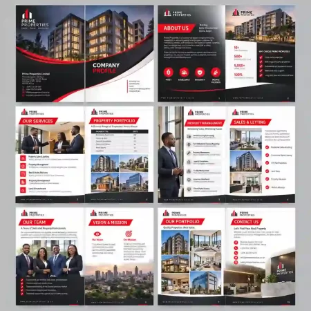 Real estate company profile design in Nairobi, Kenya, Real estate company profile design in Kenya, Real estate company profile designers in Nairobi, Property management company profile design in Kenya, Property development company profile design in Nairobi.