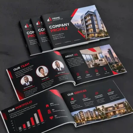 Real estate company profile design in Nairobi, Kenya, Real estate company profile design in Kenya, Real estate company profile designers in Nairobi, Property management company profile design in Kenya, Property development company profile design in Nairobi.